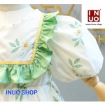Vestido floral con bolsillo para niña